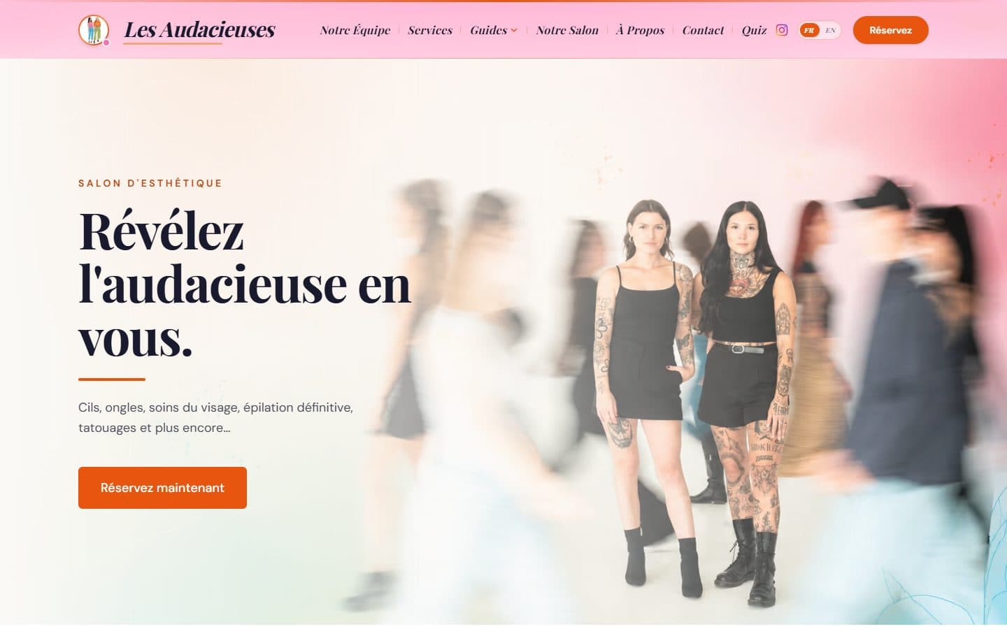 Aperçu du site Les Audacieuses