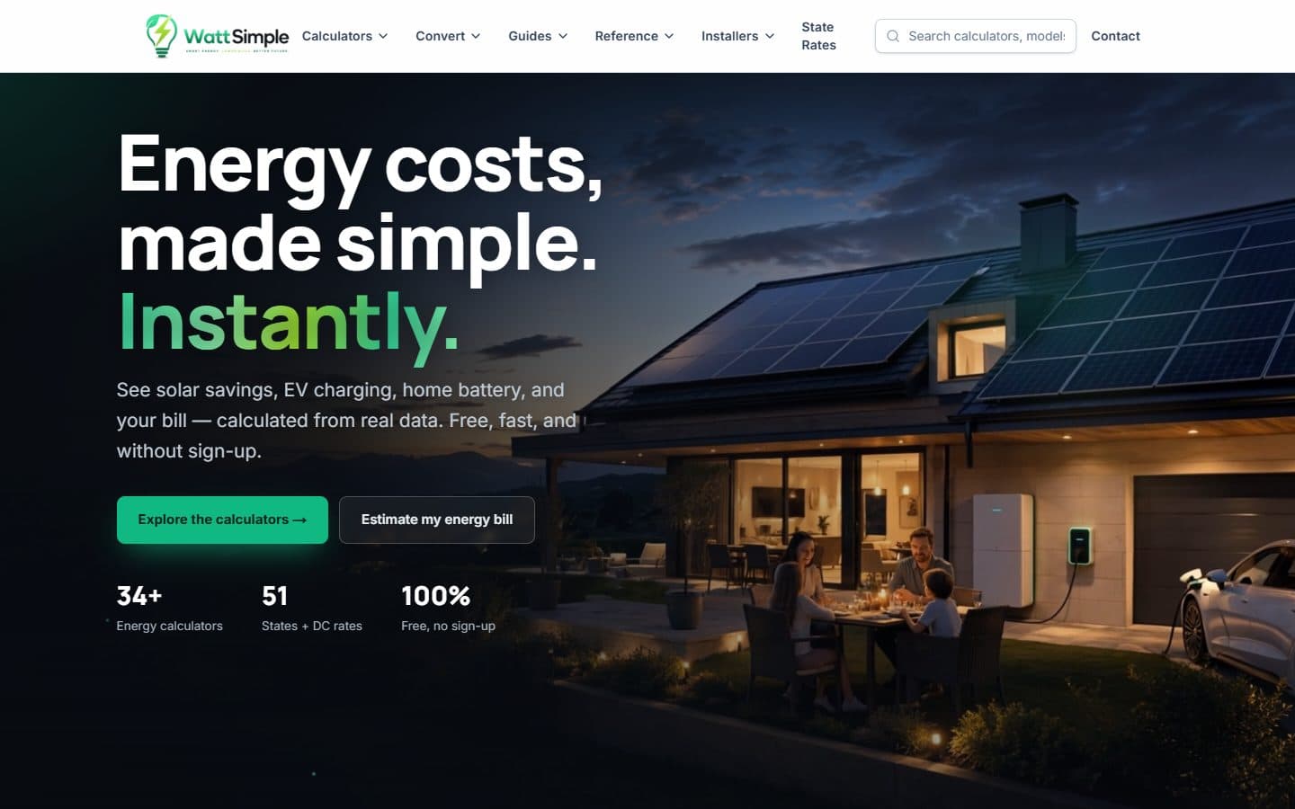 Aperçu du site WattSimple
